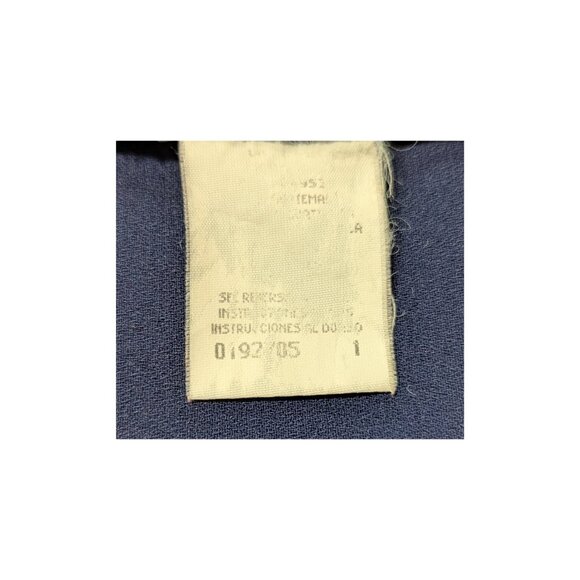 Leslie Fay Vintage Navy Blouse –Size 12 EVC - Picture 4 of 5